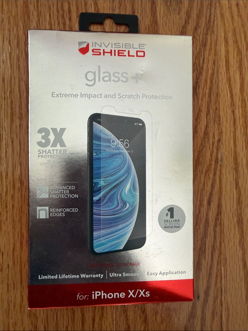 InvisibleShield Glass+ Screen Protector for iPhone X/Xs - Clear